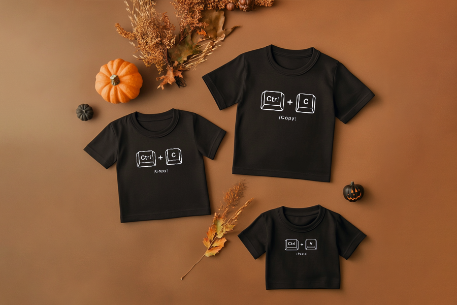 Geeky Parent Kid Matching Tees 